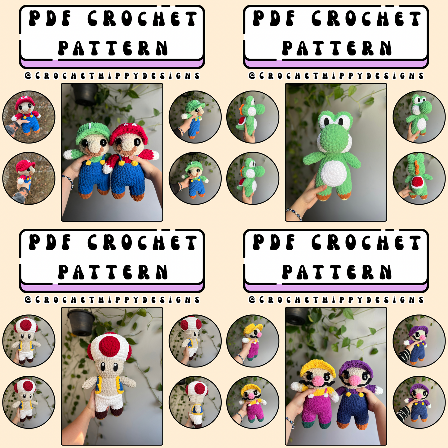 Mushroom Realm Bundle Pattern(s) PDF